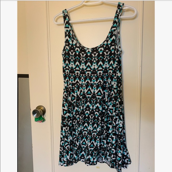 ☀️👗 Turquoise Patterned Sundress - Picture 2 of 2
